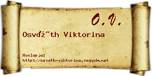 Osváth Viktorina névjegykártya